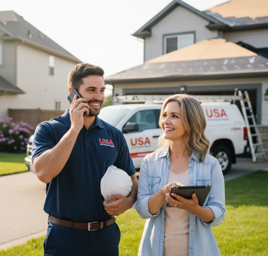 USA Roof Repair Experts customer support in Eaton